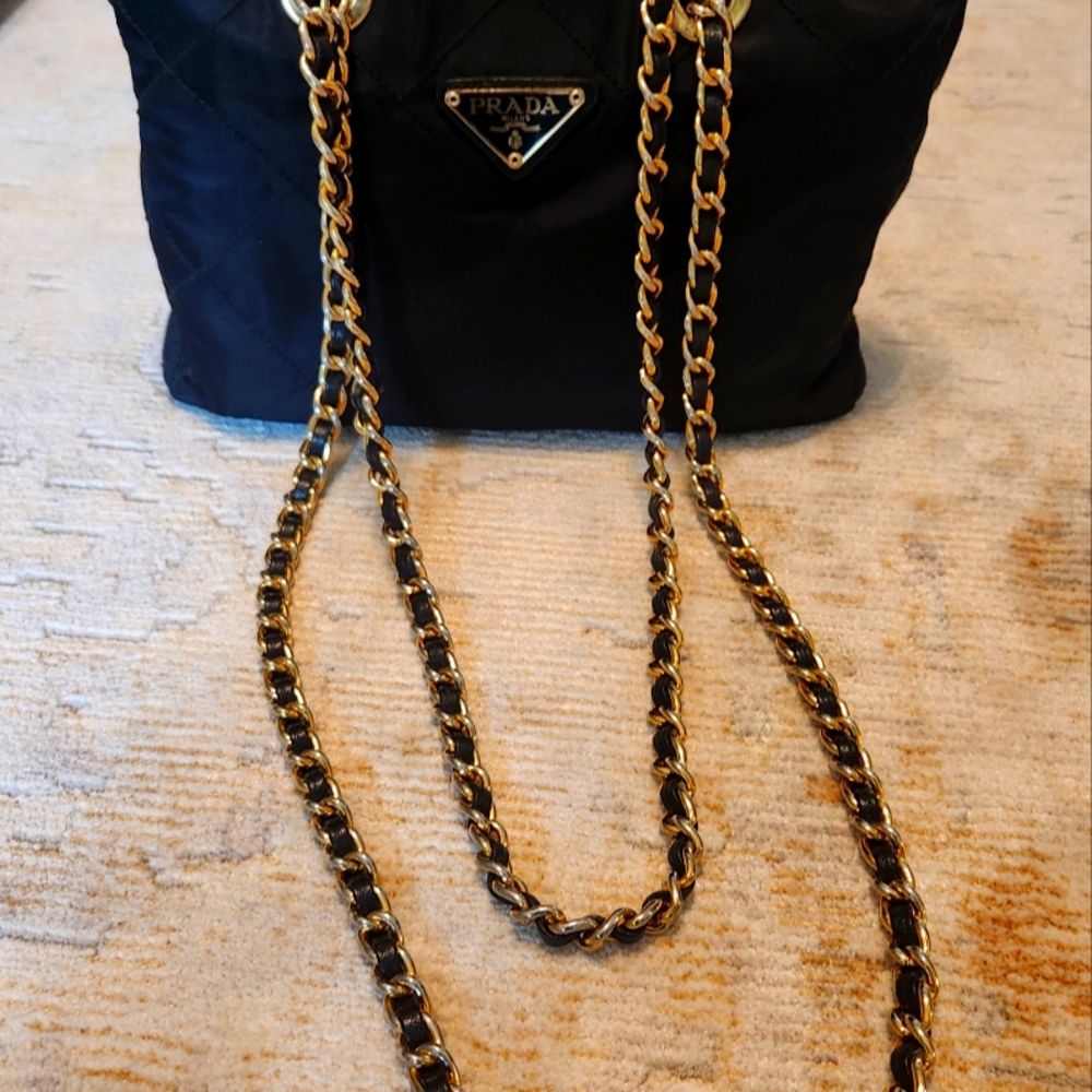 Prada Black and Gold Women's Bag